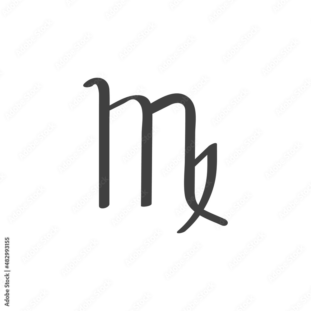 Virgo astrology sign line icon Virgo astrology sign line icon
