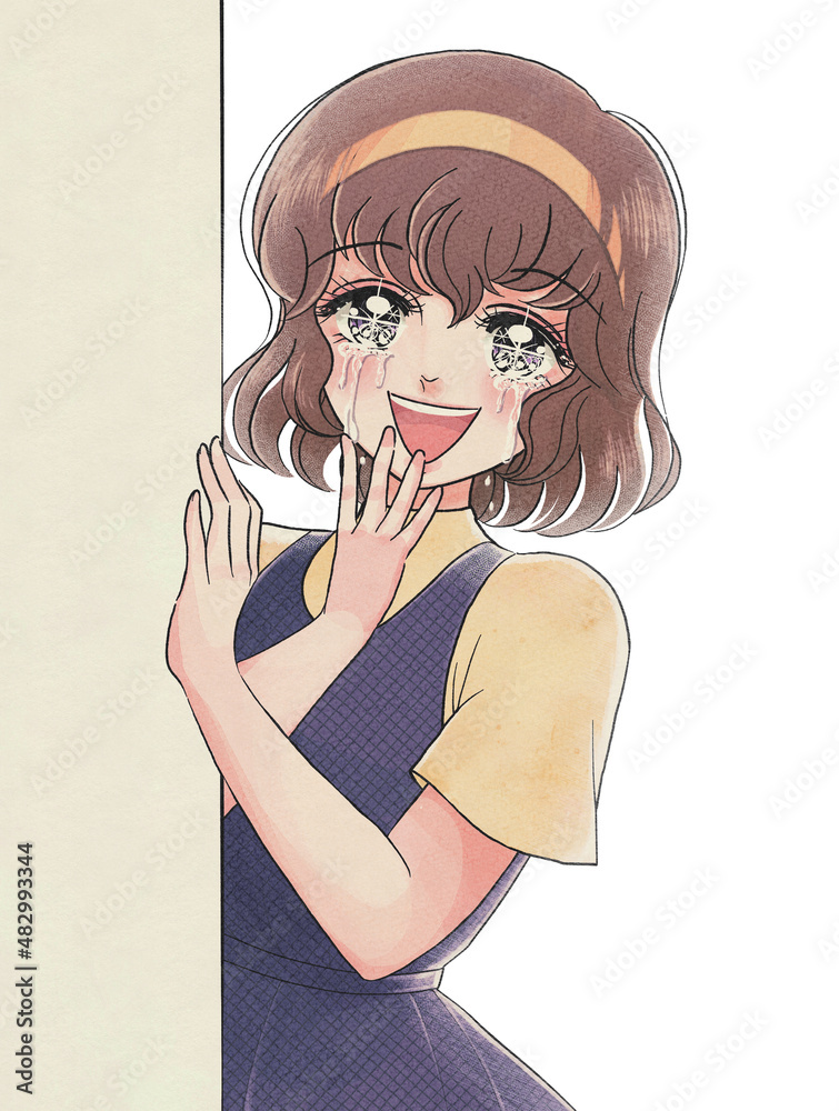 70年代少女漫画 感動的な場面を目撃した少女 Stock イラスト Adobe Stock 70年代少女漫画 感動的な場面を目撃した少女 Stock イラスト Adobe Stock