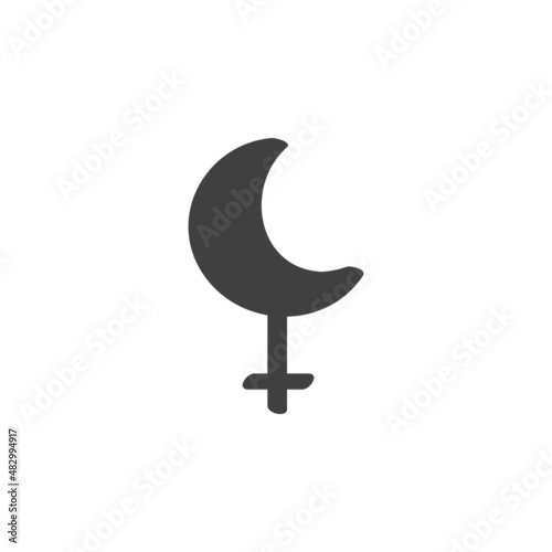 Lilith astrology sign line icon