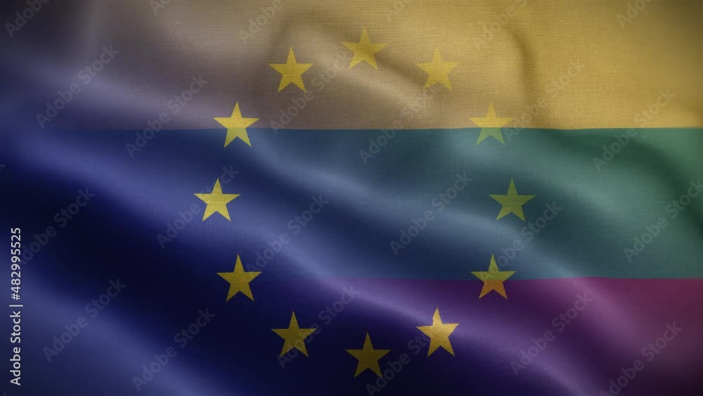 EU Lithuania Flag Loop Background 4K EU Lithuania Flag Loop Background 4K