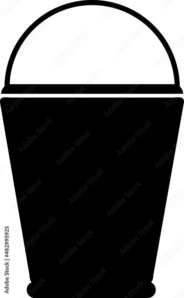 Bucket icon vector illustration in circle.eps Bucket icon vector illustration in circle.eps