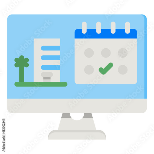 booking flat icon