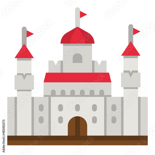 castle flat icon