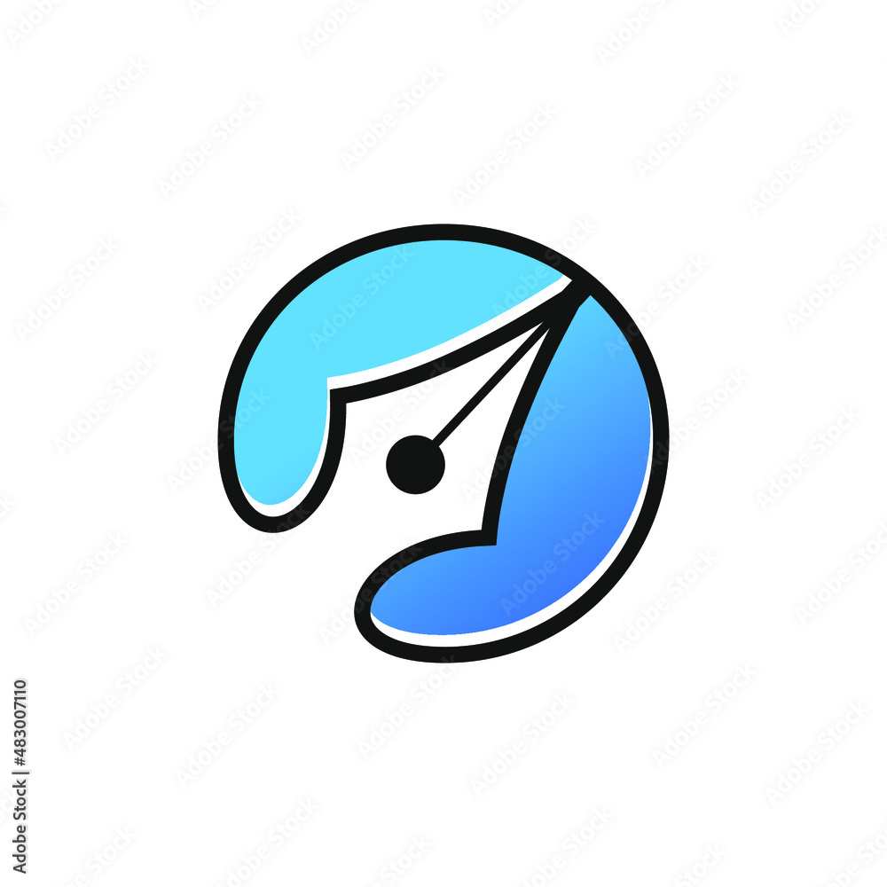 Letter O Pen Logo Design Template Inspiration, Vector Illustration. Letter O Pen Logo Design Template Inspiration, Vector Illustration.
