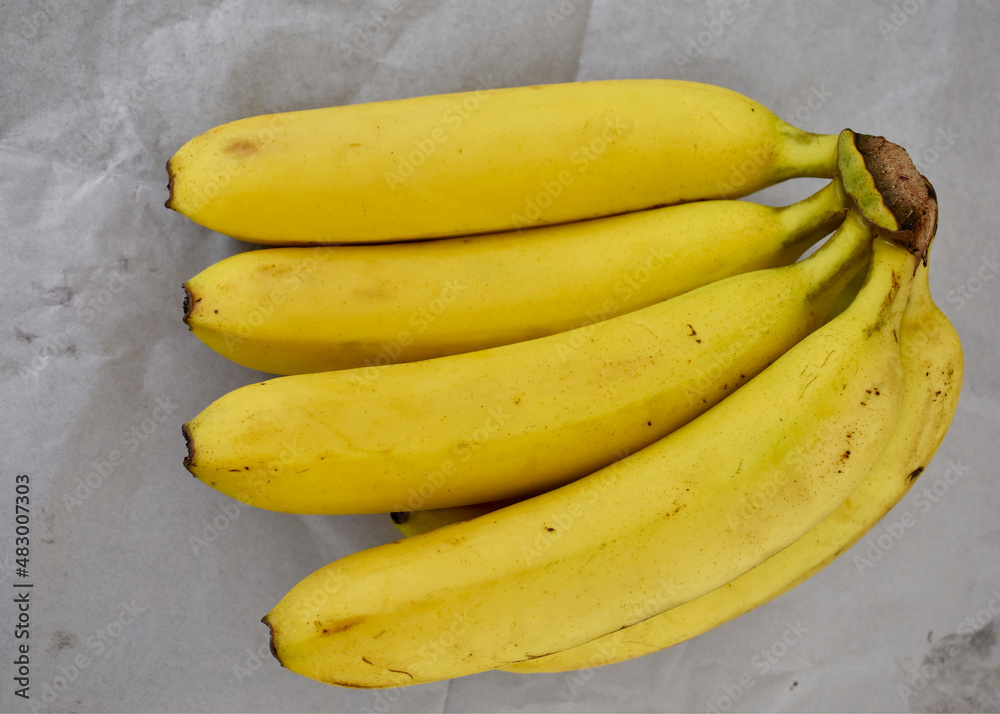 Isolated Fresh and Yellow Banana 
