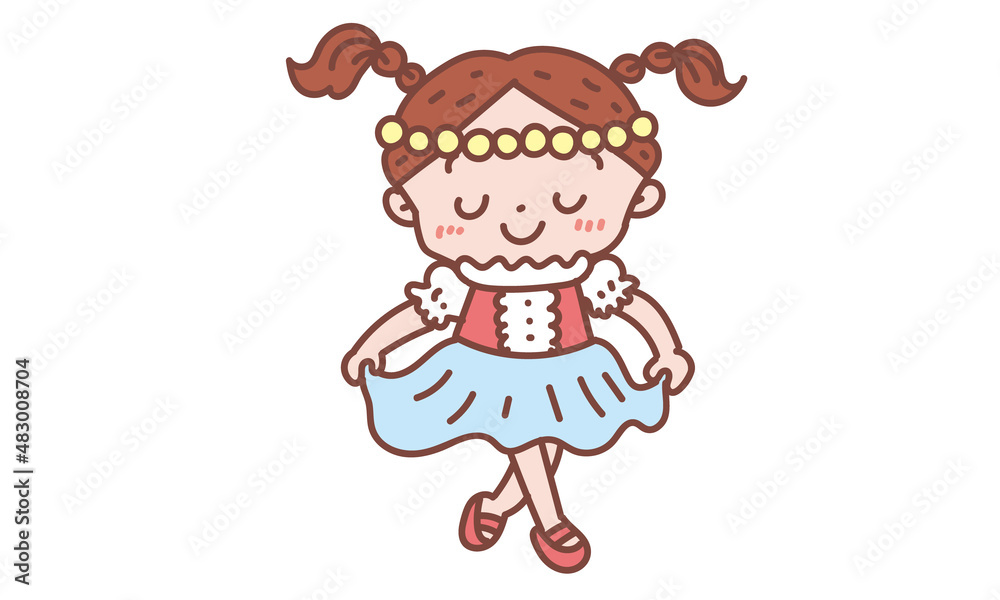 Fototapeta premium お姫さまポーズ