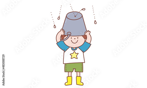 バケツに当たる雨の音っておもしろい