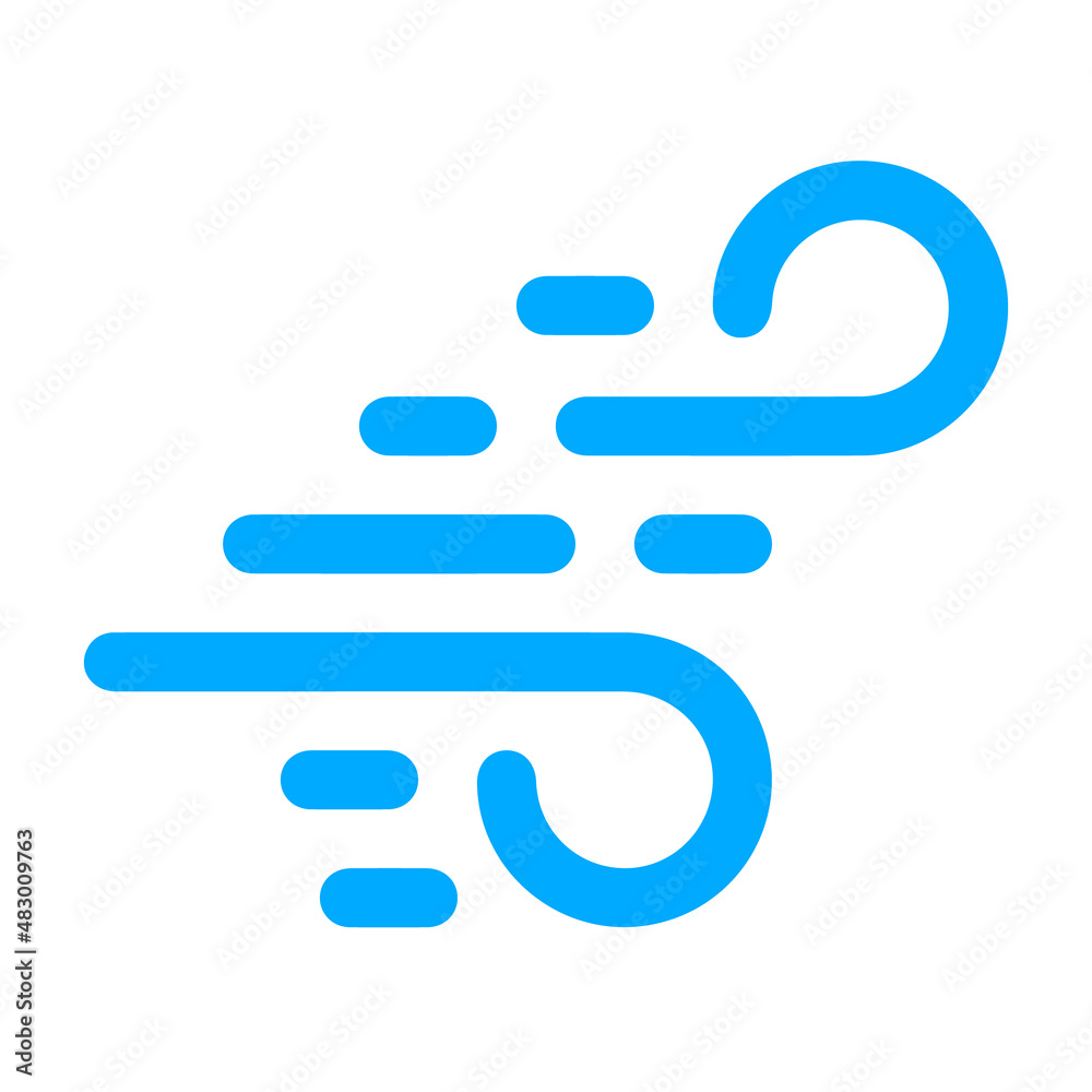 Wind Icon vector. Used for Air Flow, Blowing, Cloud, Sea, Breeze, Storm, nature, Windy doodle blow, gust design, Weather, Climate, Ocean, environment. The Natural movement of the air symbol. Wind Icon vector. Used for Air Flow, Blowing, Cloud, Sea, Breeze, Storm, nature, Windy doodle blow, gust design, Weather, Climate, Ocean, environment. The Natural movement of the air symbol.