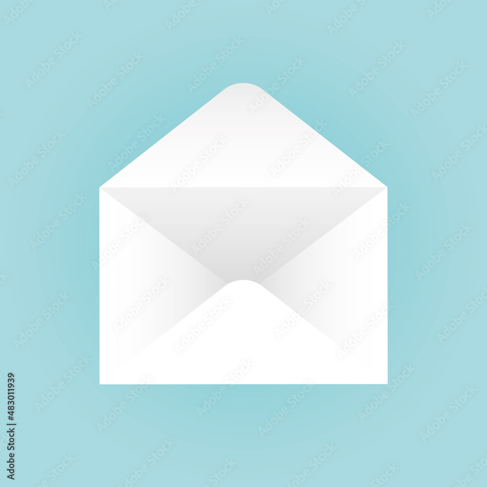 icon mail, email, envelope, message, letter on blue background icon mail, email, envelope, message, letter on blue background