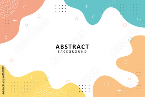 Abstract background. Hand drawing various shapes and memphis element. Trendy modern contemporary vector illustration. Every background is isolated. Pastel color