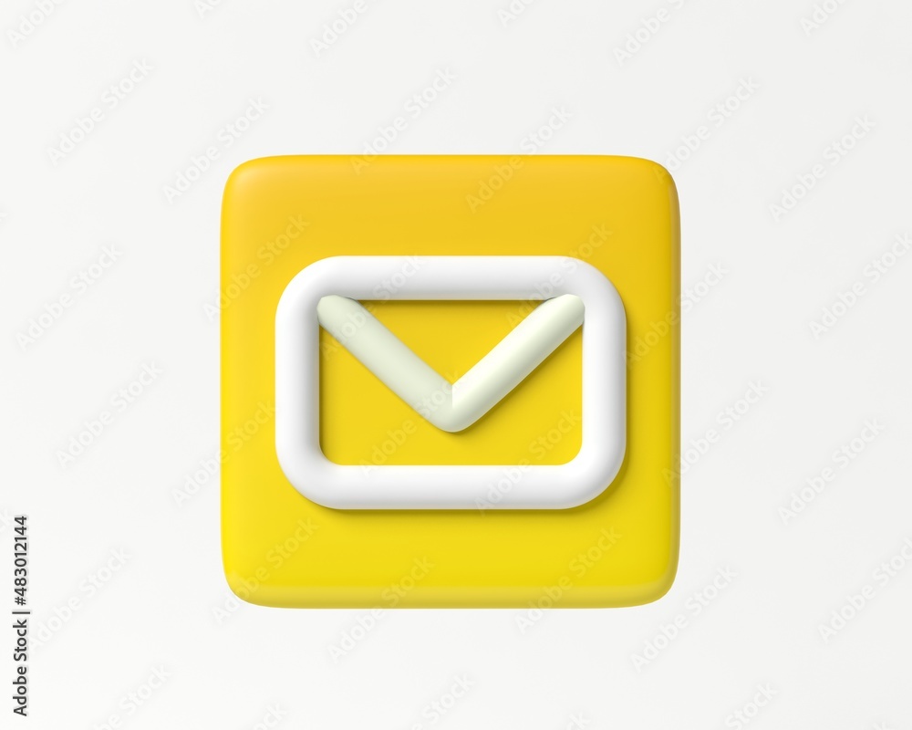 3d yellow postal envelope icon on a square platform. Email icon. Round yellow button with white stroke
symbolizing internet email. web design emailing illustration. 3D rendering illustration.
3d yellow postal envelope icon on a square platform. Email icon. Round yellow button with white stroke
symbolizing internet email. web design emailing illustration. 3D rendering illustration.