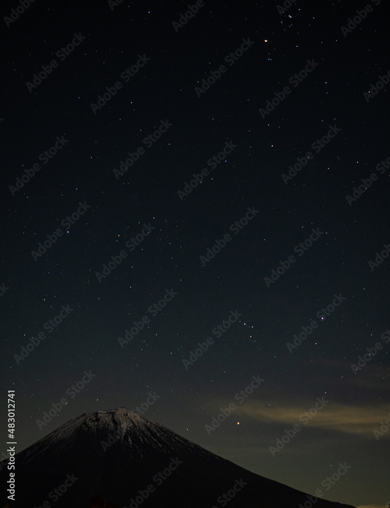 Fototapeta premium 【富士山】満点の星空
