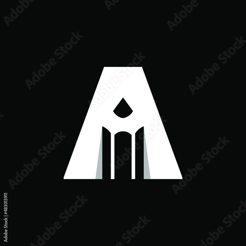Letter A Pencil Logo Design Template Inspiration, Vector Illustration.