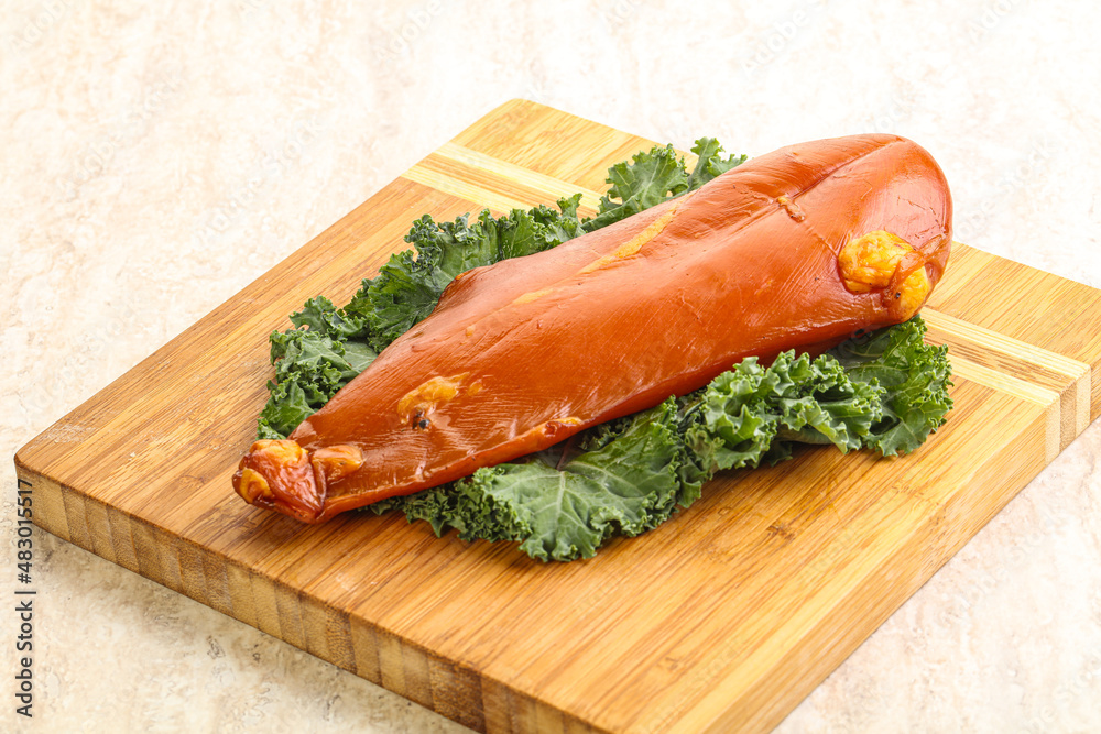 Smoked chicken breast for snack Smoked chicken breast for snack