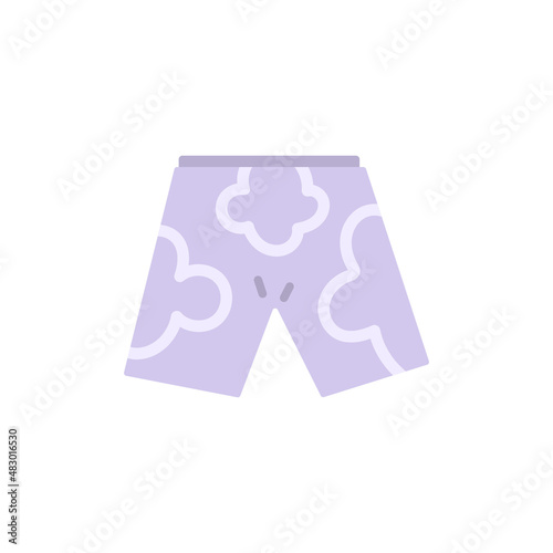 beach pants illustration. wear down. flat cartoon style. vector design