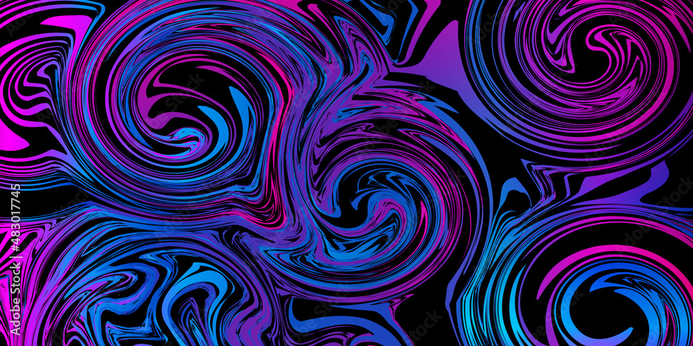 Retro pattern background, abstract Swirl vortex background, 70s party