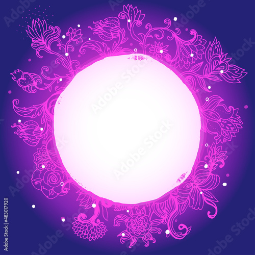 Vector floral frame