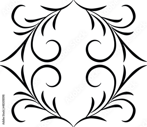 Tattoo tribal vector design sketch. Single sleeve art pattern arm. Simple logo. Designer isolated abstract element for arm, leg , shoulder men and women on white background.