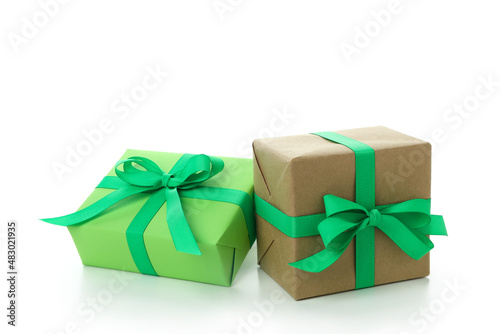 St.Patrick's Day gift boxes isolated on white background