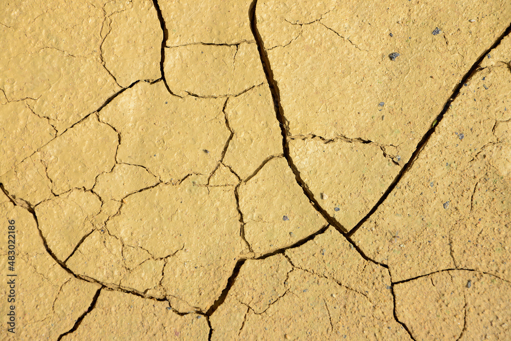 Fototapeta premium cracked of dry soil