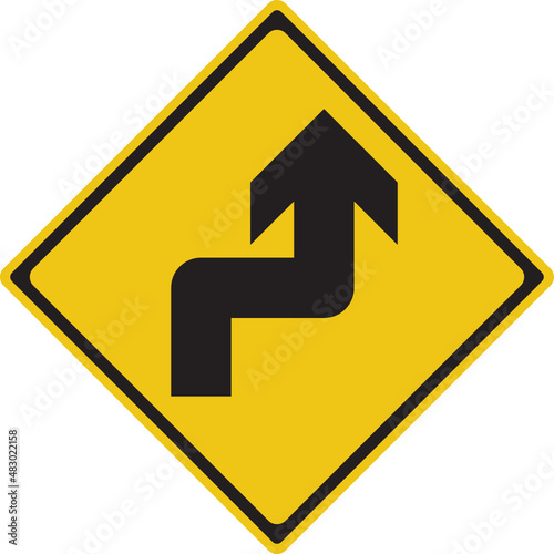 right reverse turn ahead