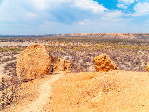 Rocky landscape of Damaraland in Namibia photo