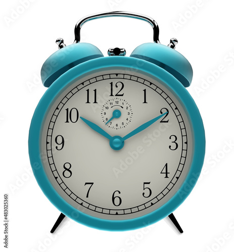 alarm clock isolated 3d illustration