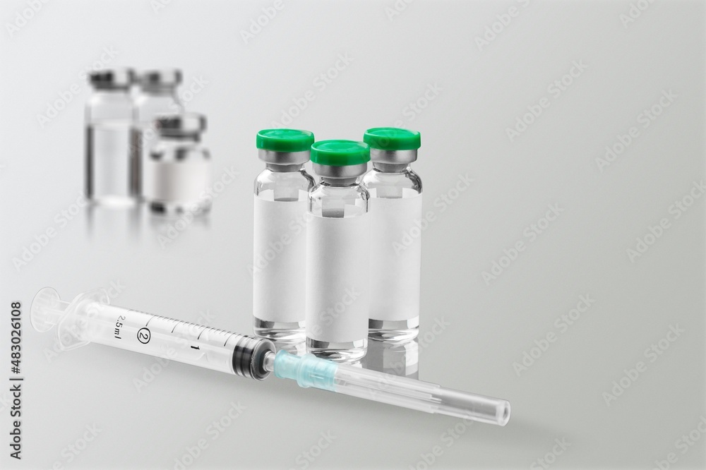 Basic fomulars 3 step for anti covid-19 virus. Corona virus vaccine in glass bottle. Basic fomulars 3 step for anti covid-19 virus. Corona virus vaccine in glass bottle.