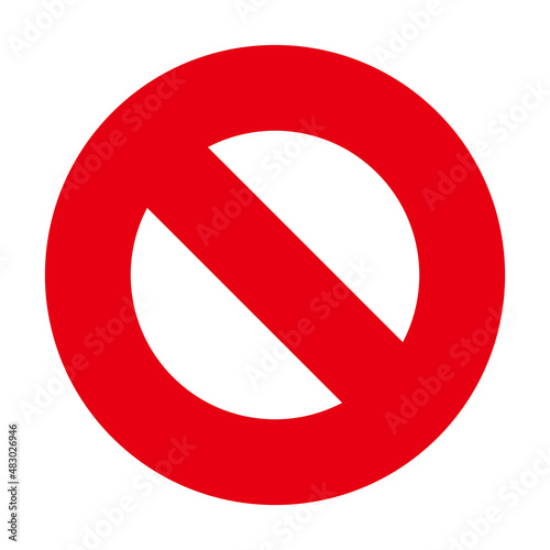 A sign of prohibition or regulation. Stop sign. Vector.