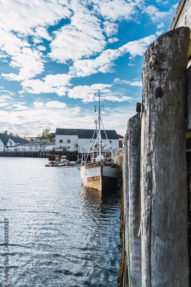 Norwegian ship docked in the harbor