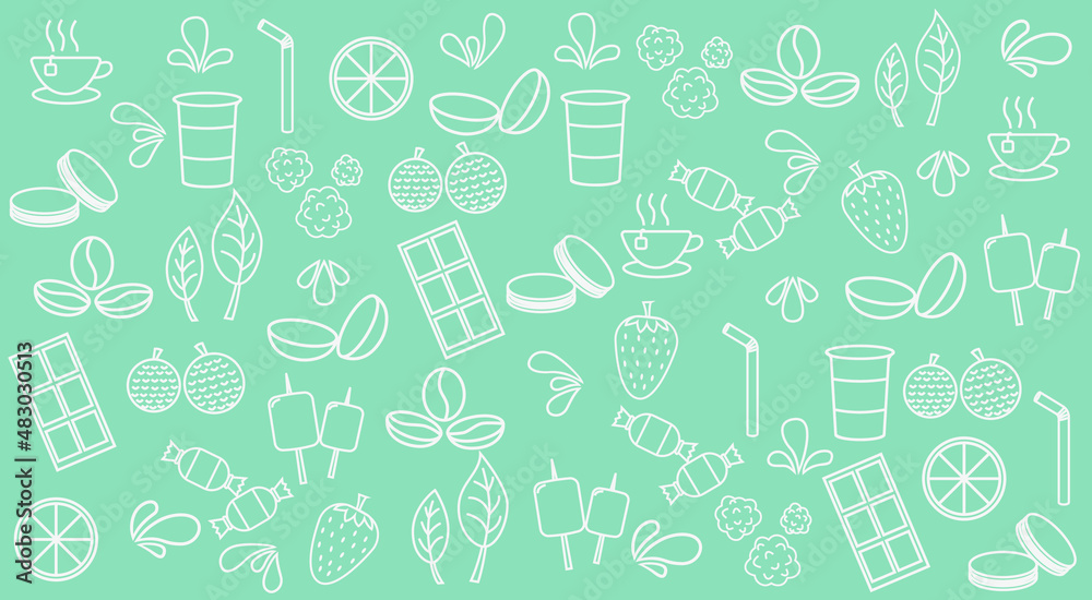 Drink symbols pattern illustration vector grey outline blue background editable. Drink symbols pattern illustration vector grey outline blue background editable.