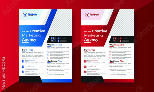 corporate business flyer  template/Business flyer layout template in A4 size