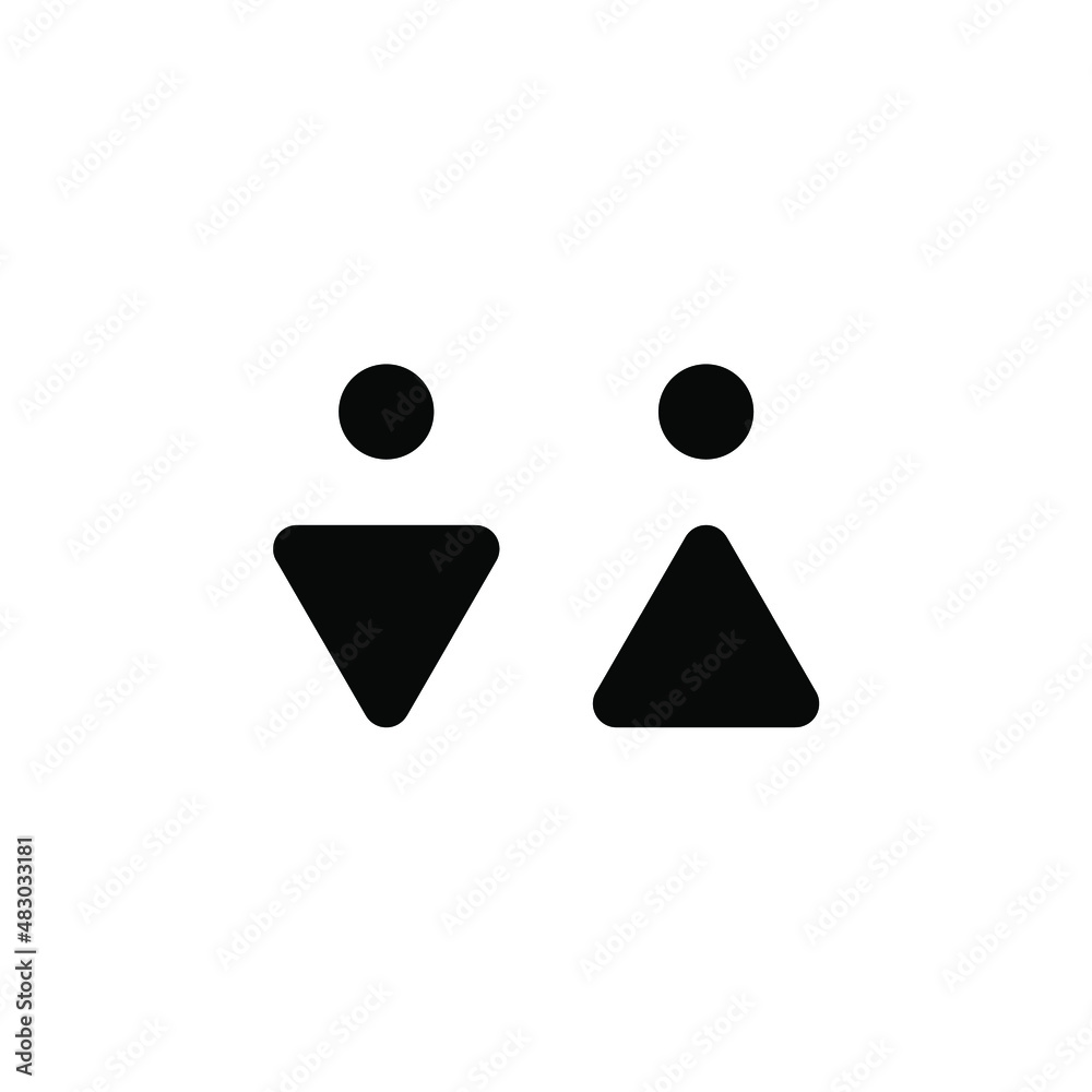 Gender, Sign, Male, Female, Straight Solid Icon Vector Illustration Logo Template. Suitable For Many Purposes. Gender, Sign, Male, Female, Straight Solid Icon Vector Illustration Logo Template. Suitable For Many Purposes.