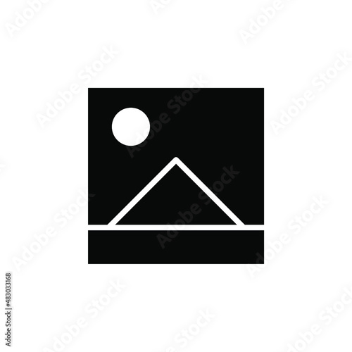 Picture, Gallery, Image Solid Icon Vector Illustration Logo Template. Suitable For Many Purposes.