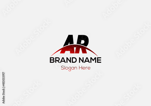 Abstract AR letter modern initial lettermarks logo design	