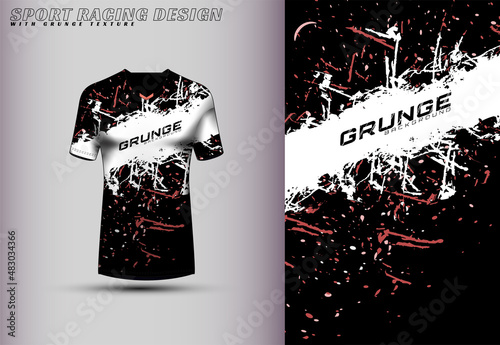 Front racing shirt design. Sports design for racing, cycling, jersey game vector
