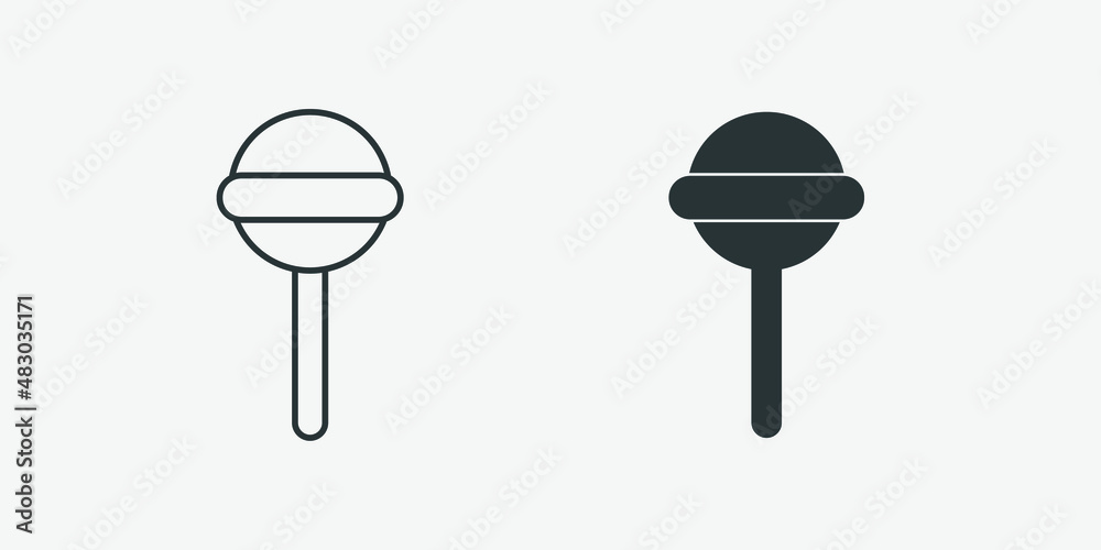 Lollipop vector icon. candy, sweet, dessert vector isolated symbol