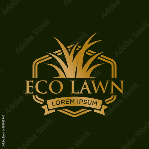 Lawn Care Logo. Lawn Services Logo Vector Template