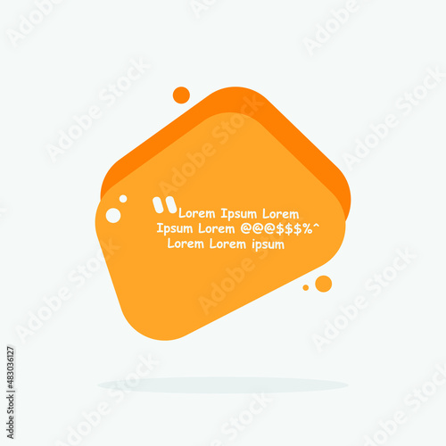 modern organic shapes. Fluid vector trendy elements. Template graphics with geometric speech bubbles and banners with frames to put your own text