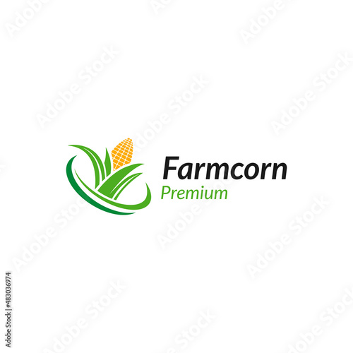 corn logo design vector illustration