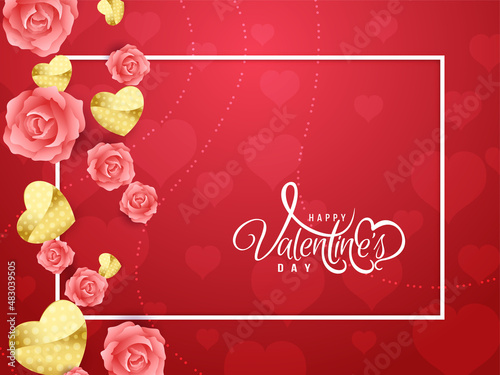 Happy Valentines day beautiful romantic background design