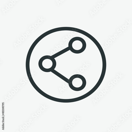 Share icon vector. link, network, connection line vector symbol