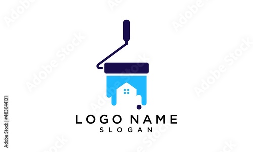 illustration vector logo graphic of renovation house paint