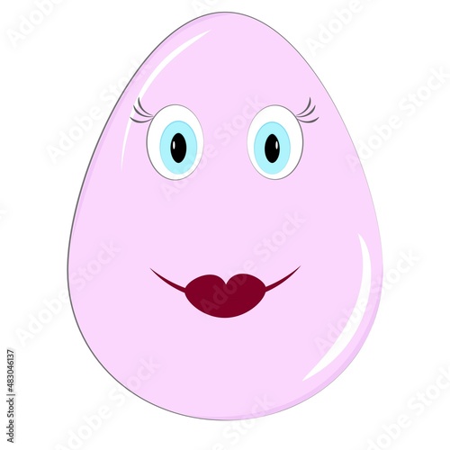Easter eggs. Emotions on Easter eggs. Holiday. Easter decorations