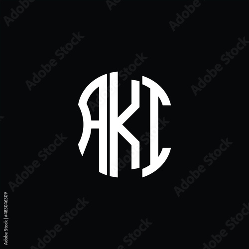 AKI letter logo creative design. AKI unique design photo