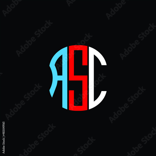 ASC letter logo creative design. ASC unique design