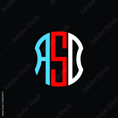 ASD letter logo creative design. ASD unique design