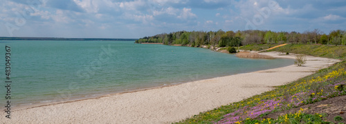 Panorama auf den Partwitzer See im Frühling photo