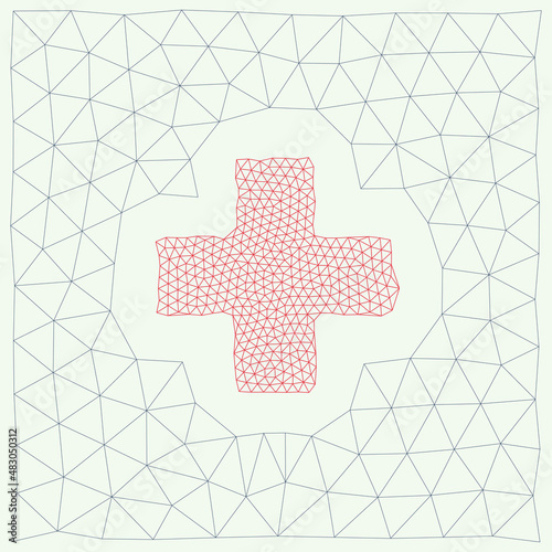 Web cross abstract mesh lin...