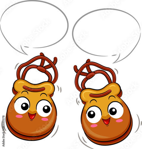 Mascot Castanets Speech Bub...